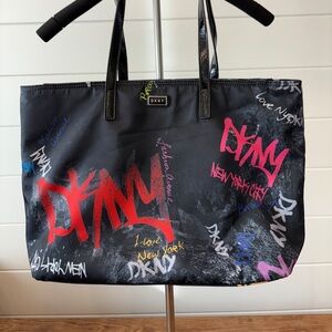 DKNY Multicolor Graffiti Print Tote